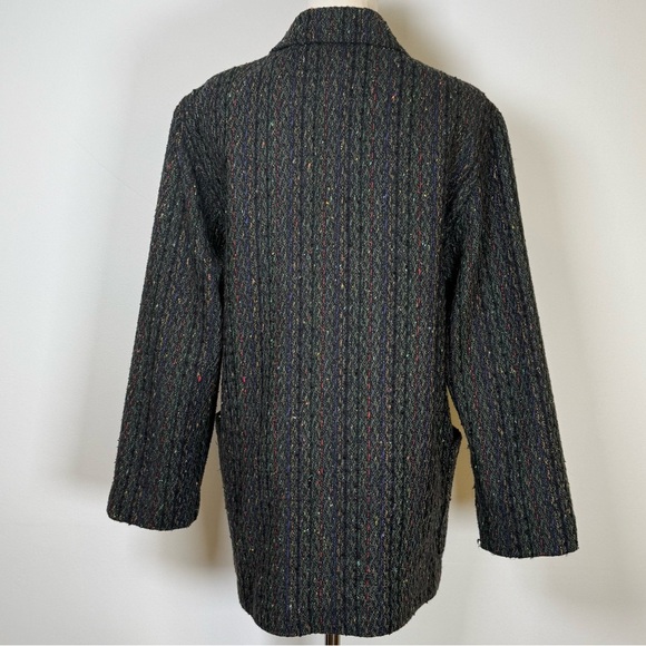 Vintage Counterparts Wool Blend Multicolor Stripe Tweed Blazer Women’s Size 6 - Picture 4 of 13